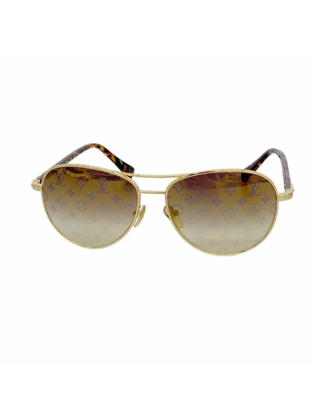 Louis Vuitton Sunglasses Conspiration Pilot Brown Gold Eyewear